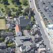 Oblique aerial view of St John and King's Church, looking SW.