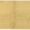 One of copy set of plans by William Burn: No 5-South Elevation
Signed and Dated "131 George Street   March 18th 1829"