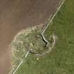 Near-vertical aerial view of the broch near Manse of Harray, looking SE.