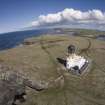 Oblique aerial view of the lighthouse at Brough of Birsay, looking ENE. (no lens correction)
