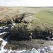Oblique aerial view of the Broch of Borwick, Yesnaby, looking E.