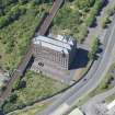 Oblique aerial view of Gourock Rope Works, looking WSW.