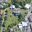 Oblique aerial view of New Kilpatrick Parish Church, looking E.