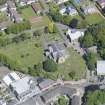 Oblique aerial view of New Kilpatrick Parish Church, looking NNE.