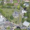 Oblique aerial view of New Kilpatrick Parish Church, looking N.