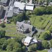 Oblique aerial view of New Kilpatrick Parish Church, looking WSW.