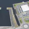 Oblique aerial view of Cartsburn Shipyard Dry Dock, looking NE.