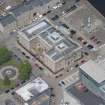Oblique aerial view of Greenock Custom House, looking NNW.