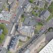 Oblique aerial view of The Old Kirk and Ardgowan Hospice, looking NE.
