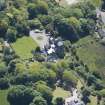 Oblique aerial view of Craigrownie Castle, looking S.