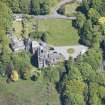 Oblique aerial view of Craigrownie Castle, looking ENE.