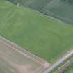 Oblique aerial view of the cropmarks of the settlement at Knowes, looking NE.