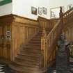 Ground floor. Staircase and bust of Alexander Wilson, Provincial Grand Master 1911.