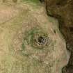 Near vertical aerial view of Ousdale Broch, looking ESE.