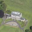 Oblique aerial view of Newliston House, looking NW.