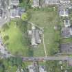Oblique aerial view of Corstorphine Parish Church, looking W.