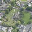 Oblique aerial view of Corstorphine Parish Church, looking ENE.