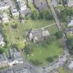 Oblique aerial view of Corstorphine Parish Church, looking N.