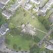 Oblique aerial view of Corstorphine Parish Church, looking NW.
