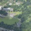 Oblique aerial view of Beechwood House and Murrayfield Hospital, looking NNW.