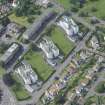 Oblique aerial view of 1-48 Ravelston Garden, looking SW.