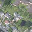 Oblique aerial view of Roseburn House, looking W.