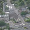 Oblique aerial view of Dean Parish Church and Bristo Baptist Church, looking S.