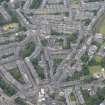 Oblique aerial view of Comely Bank Road, Danube Street, Carlton Street, St Bernard's Crescent, Dean Crescent and Stockbridge Bridge, looking W.