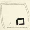 Publication drawing; plan of Marwick chapel and burial ground.