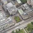 Oblique aerial view of Dundas House, Hopetoun Monument, British Linen Bank and Douglas Hotel, looking ESE.