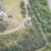 Oblique aerial view of Observatory House and Dugald's Monument, looking ESE.