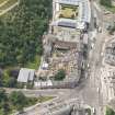 Oblique aerial view of Blenheim Place, Baxter's Place, Greenside Parish Church and Church Officer's Cottage, looking SW.