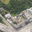 Oblique aerial view of Blenheim Place, Baxter's Place, Greenside Parish Church and Church Officer's Cottage, looking SSE.