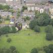 Oblique aerial view of 30 Pilrig House Close, looking NNW.