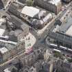Oblique aerial view of the Palace Cinema and Leith Central Station Offices, looking E.