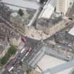 Oblique aerial view of the Palace Cinema and Leith Central Station Offices, looking N.