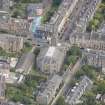 Oblique aerial view of North Leith Parish Church, Church hall and Beadle's House, looking N.
