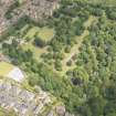 Oblique aerial view of Warriston Cemetery Extension, looking NE.
