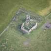 Oblique aerial view of Inverallochy Castle, looking NNE.