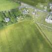 Oblique aerial view of Hill Church of Rosehearty, Old Pitsligo Church and Churchyard, looking W.