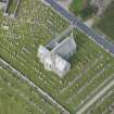 Oblique aerial view of Hill Church of Rosehearty, Old Pitsligo Church and Churchyard, looking W.