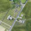 Oblique aerial view of Hill Church of Rosehearty, Old Pitsligo Church and Churchyard, looking S.