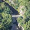 Oblique aerial view of the Bridge of Alvah, looking SW.