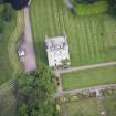 Oblique aerial view of Udny Castle, looking N.