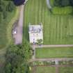 Oblique aerial view of Udny Castle, looking NNW.