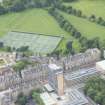 Oblique aerial view of 17-19 Buccleuch Place, Adam Ferguson Building and David Hume Tower, looking S.