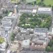 Oblique aerial view of the McEwan Hall, George Square and Medical School, looking SSE.