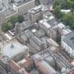 Oblique aerial view of the McEwan Hall, Unversity Student's Union, Reid School of Music and Medical School, looking SSE.
