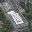 Oblique aerial view of 17-19 Buccleuch Place, Adam Ferguson Building and University of Edinburgh Library, looking E.