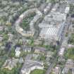 Oblique aerial view of Merchiston Castle, Napier University and Mardale Crescent, looking NE.